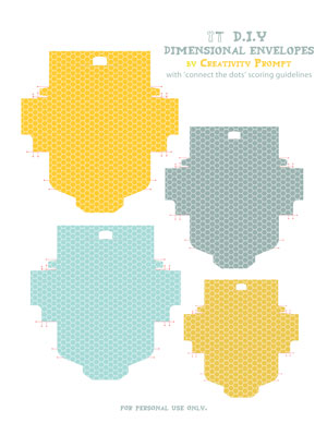 Free Printable - DIY Dimensional Mini Envelopes « Creativity Prompt