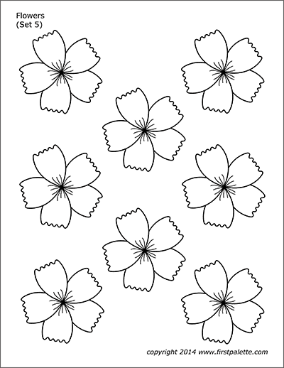 Flowers | Free Printable Templates &  Coloring Pages | FirstPalette.com
