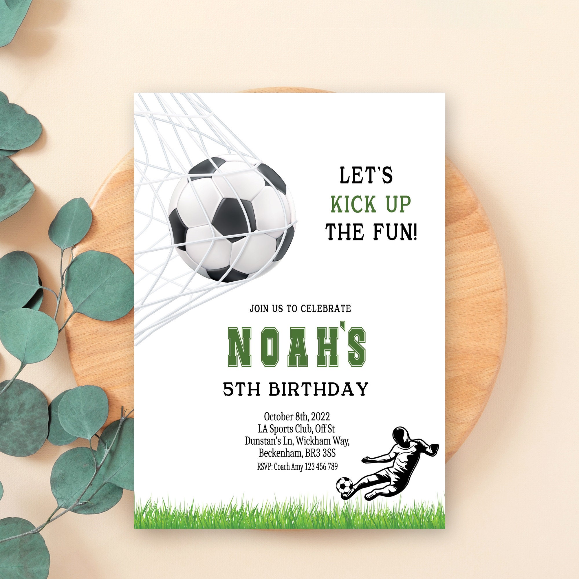 Soccer Birthday Party Invitation Template Soccer Birthday Party Invitation Template