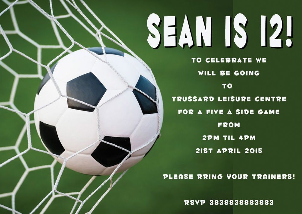 free printable soccer birthday party invitations uk