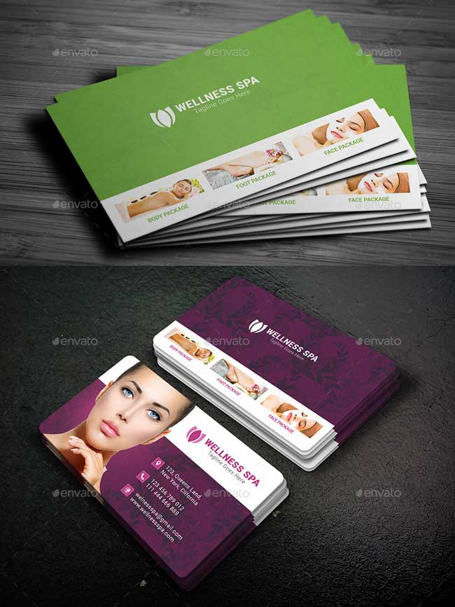free printable spa business cards