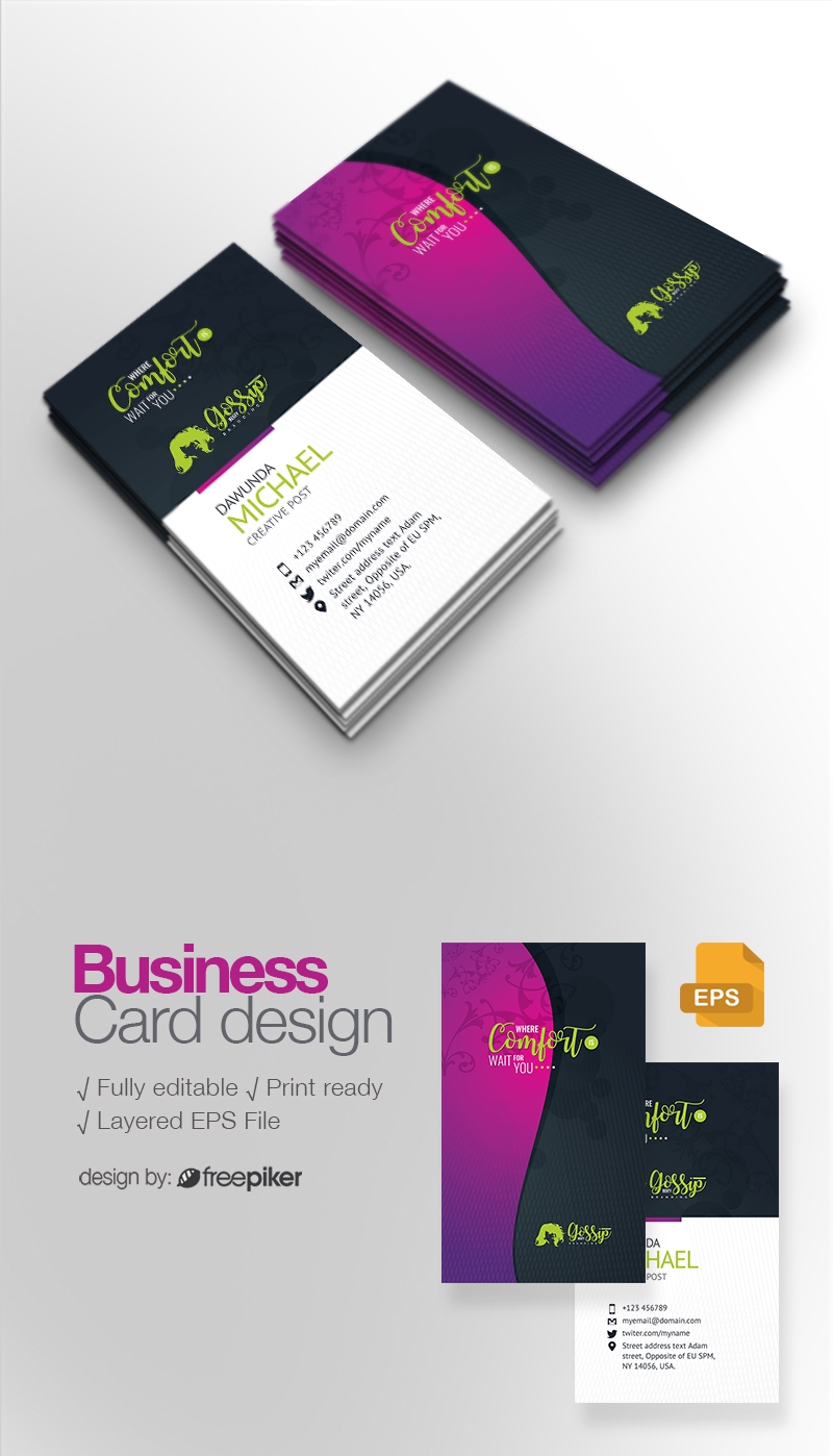 free printable spa business cards