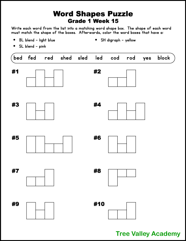 Spelling Activities 1st Grade Archives - Tree Valley Academy