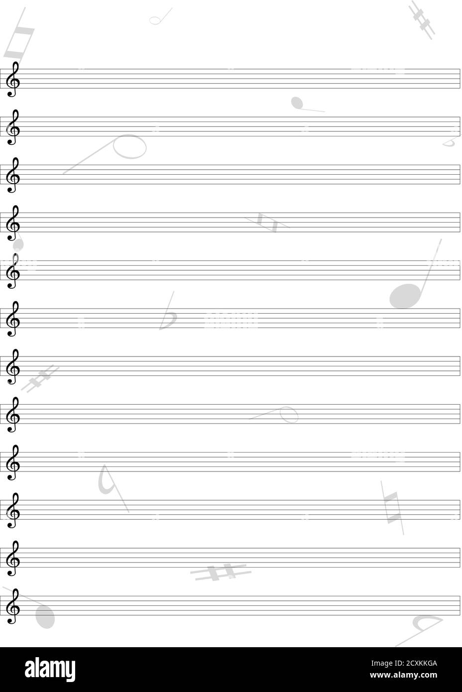 blank-music-sheet-score-with-violin-keys-real-size-for-print-worksheets-library for Free Printable Blank Sheet Music Blank music sheet score with violin keys. Real size for print ... - Worksheets Library for Free Printable Blank Sheet Music