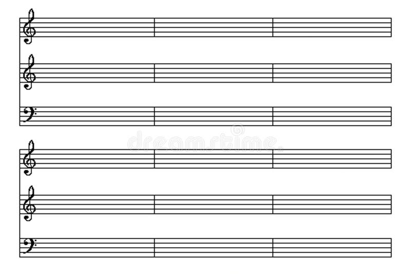 Blank Music Score Paper Stock Illustrations - 167 Blank Music ...
