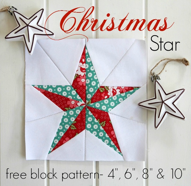 Christmas Star- Free Quilt Block Pattern - Threadbare Creations