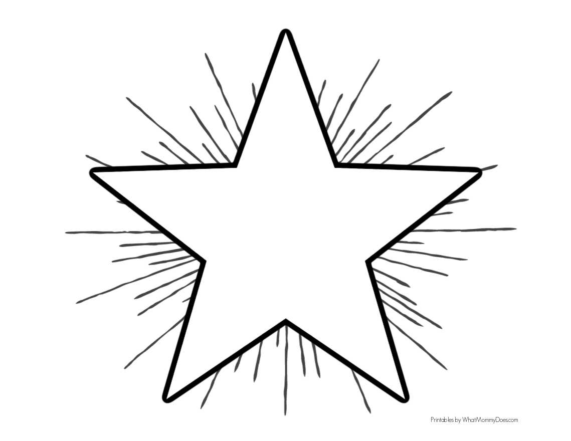 free printable stars coloring pages