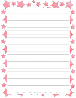 free printable stars stationary