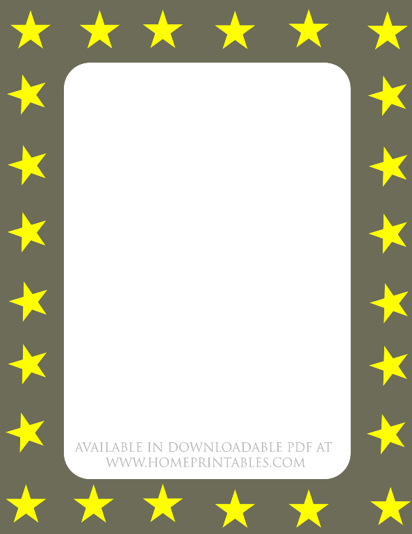 free printable stars stationary