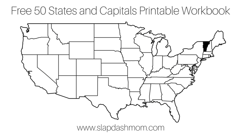 free printable states and capitals worksheet