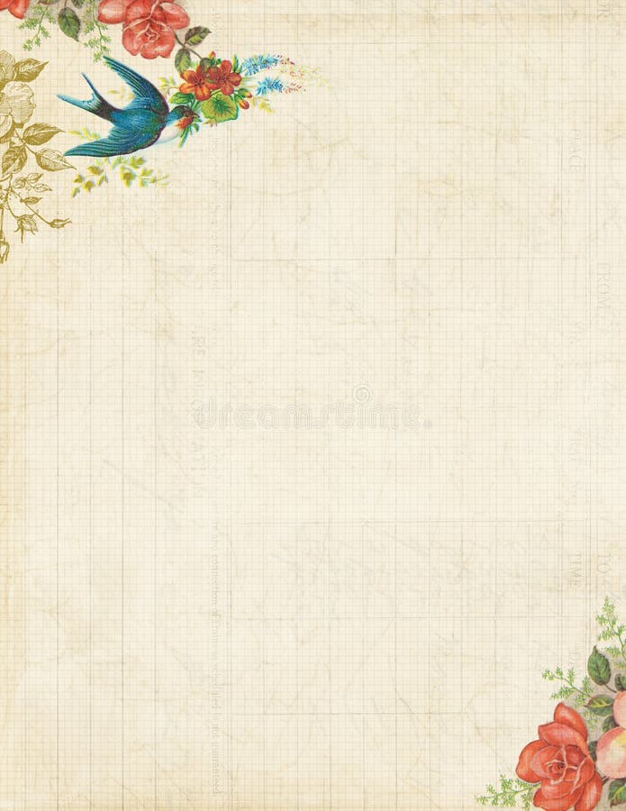 free printable stationery rose