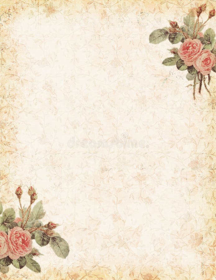 Vintage Rose Stationary Blank Text Stock Illustrations - 48 ...