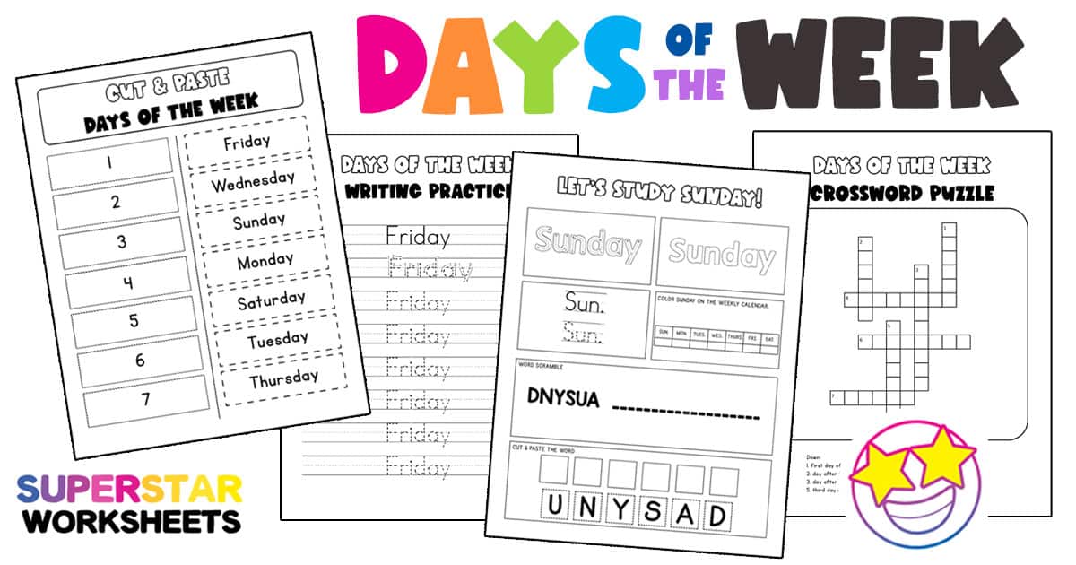 Days of the Week Worksheets -Worksheets Library