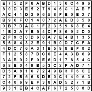 free printable sudoku 16x16 numbers