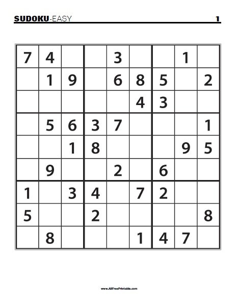 free printable sudoku and solutions
