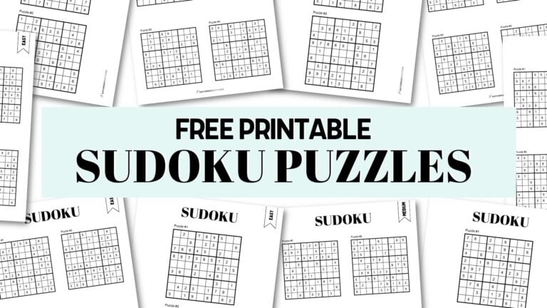 free printable sudoku and solutions