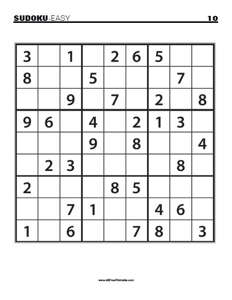 free printable sudoku