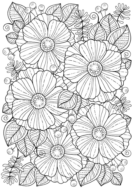free printable summer flowers coloring pages