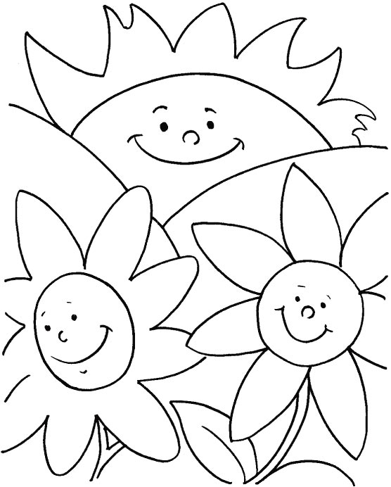 free printable summer flowers coloring pages