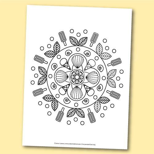 free printable summer mandalas
