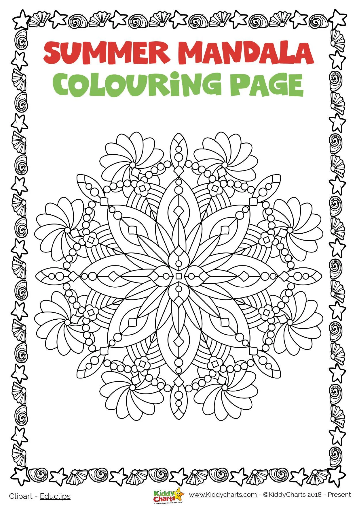 free printable summer mandalas