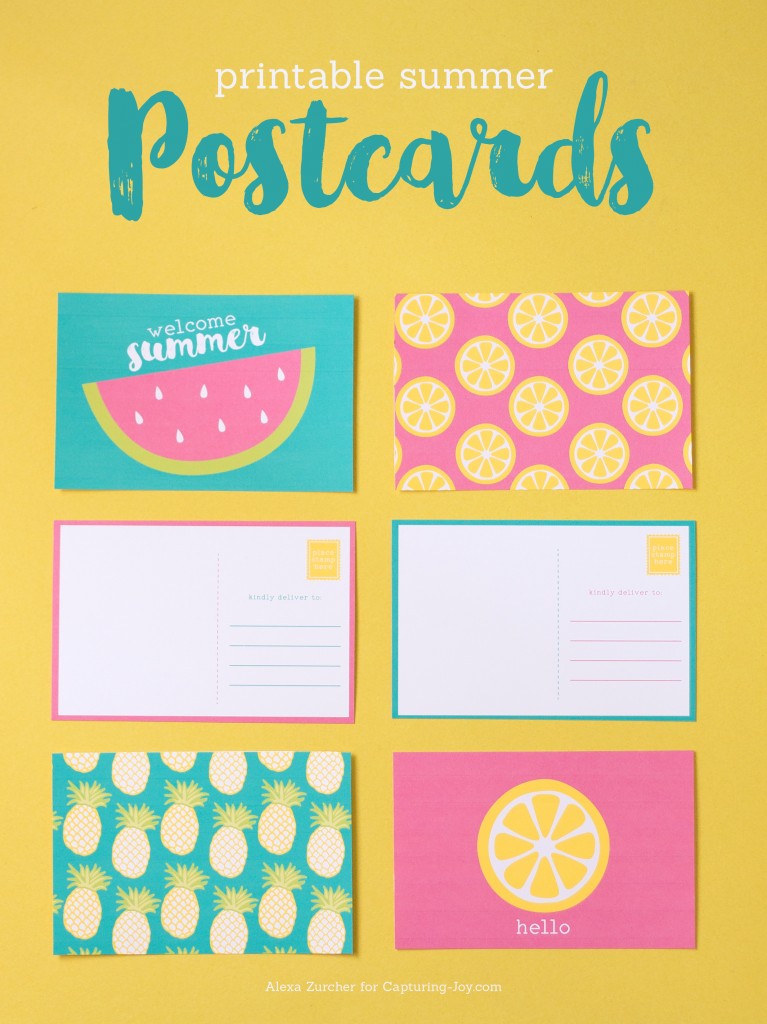 Printable Summer Postcards - Capturing Joy with Kristen Duke