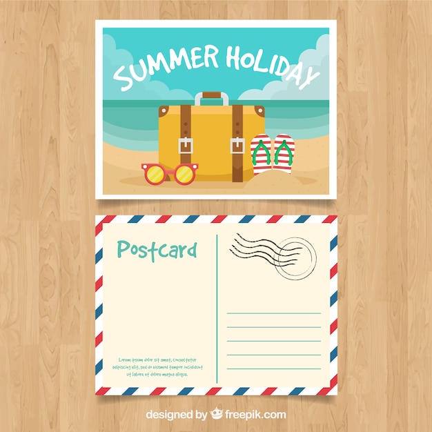 Free Vector | Nice summer postcard
