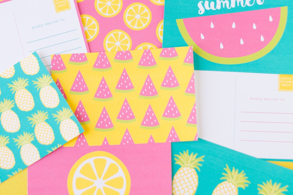 free printable summer postcards