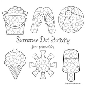 Summer Dot Activity {Free Printables} 