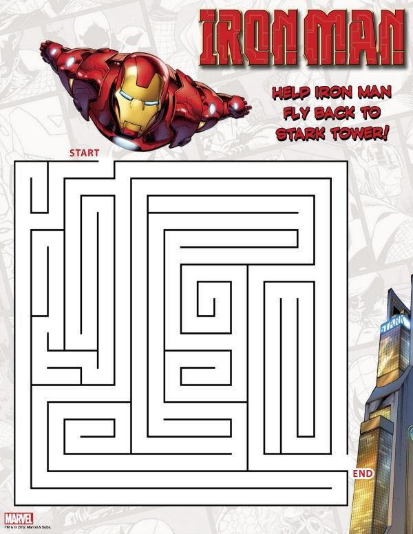 Superhero Mazes - 10 Free PDF Printables | Printablee