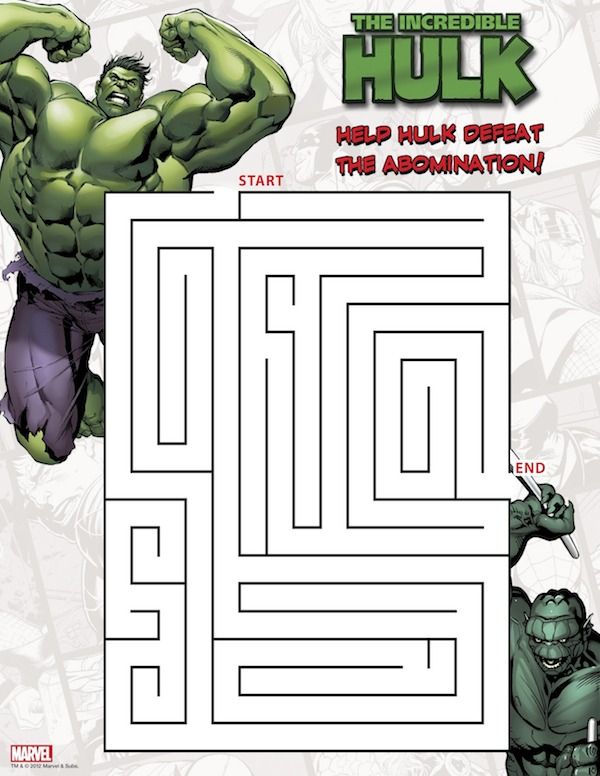 Superhero Mazes - 10 Free PDF Printables | Printablee