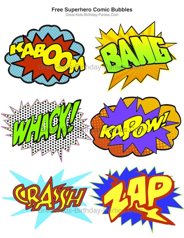 free printable superheroes birthday banner