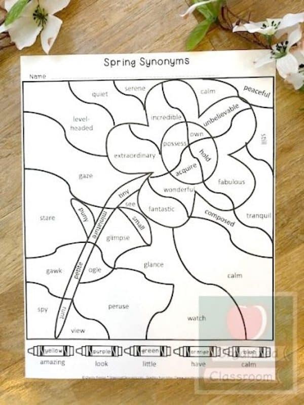 worksheets library | Synonyms Worksheets
