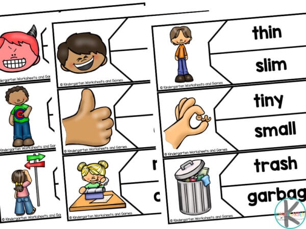 free printable synonym worksheet