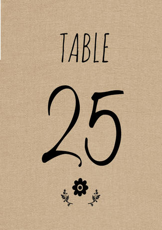 free printable table numbers rustic