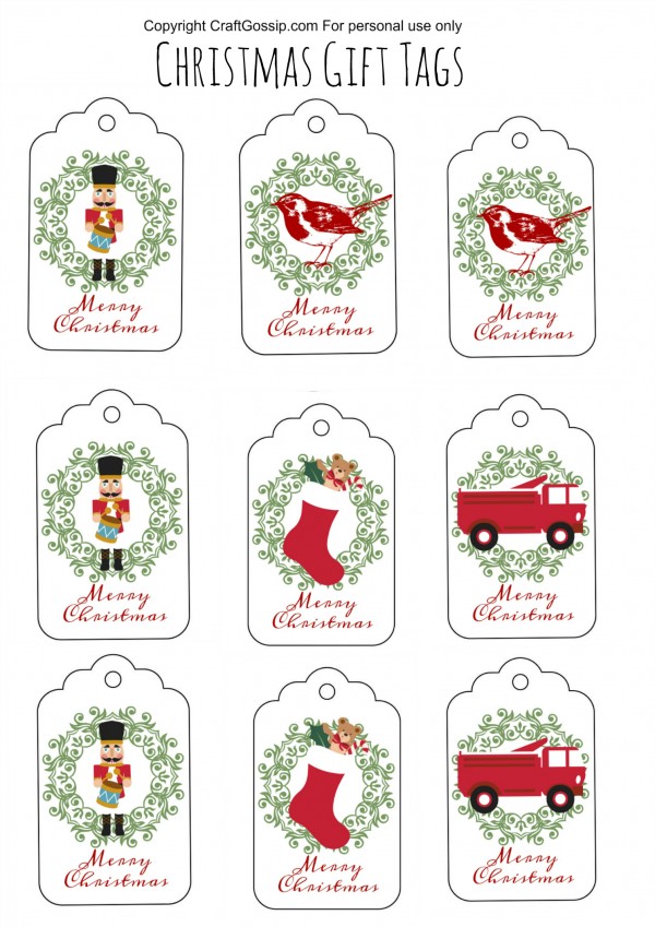 Free Printable Christmas Gift Tags - Craft Gossip