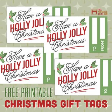 Reusable embroidered gift tags (with free printable templates ...