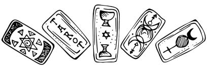 free printable tarot cards black white