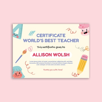 free printable teacher awards