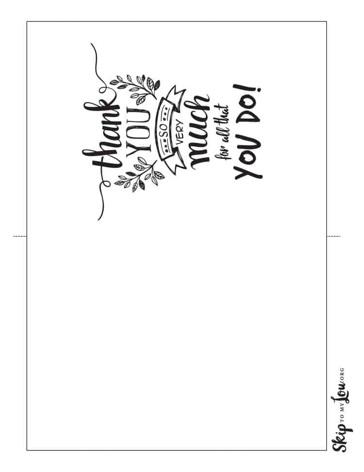 Free Printable Thank You Cards | Skip To My Lou