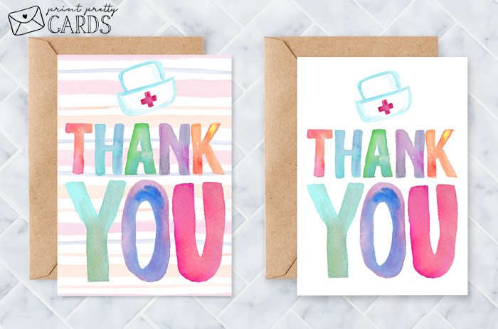 free printable thank you cards for nurses