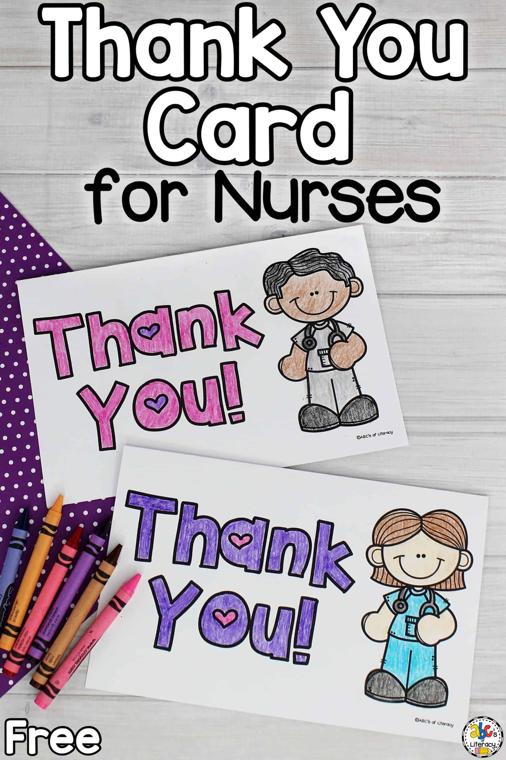free printable thank you cards for nurses