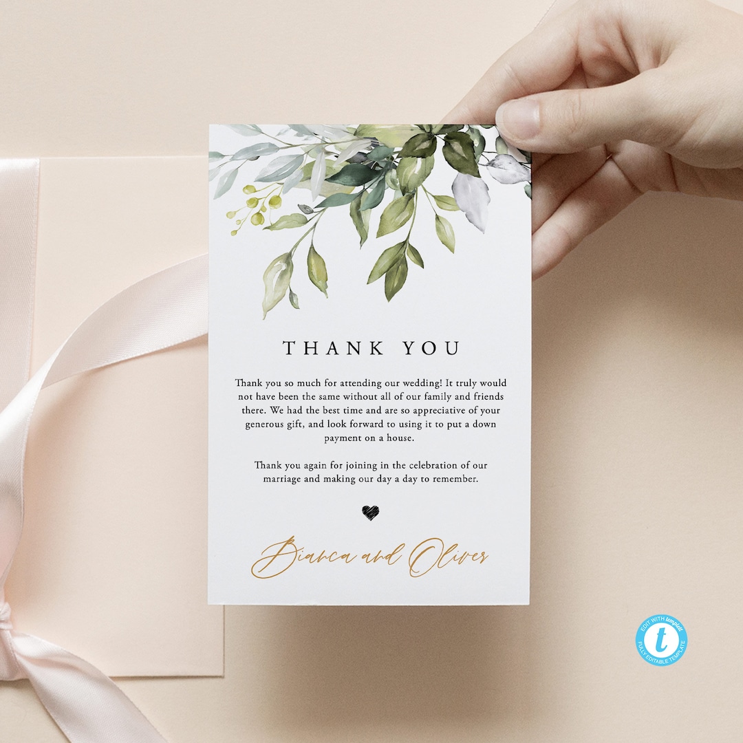 Template For Wedding Thank You Cards Midi box
