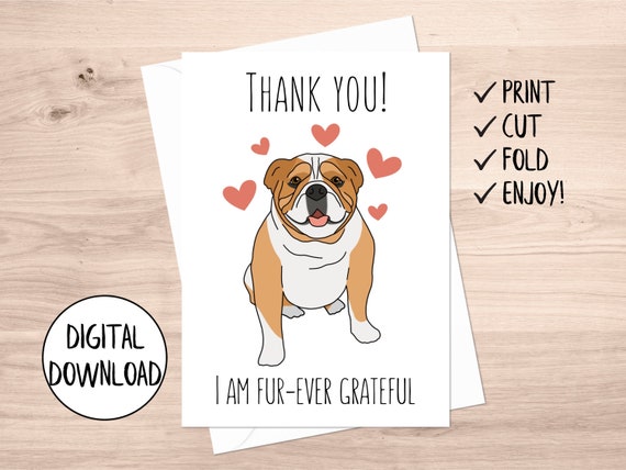 free printable thank you cards with dogs