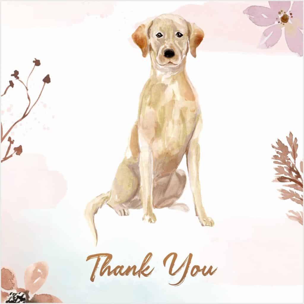 free printable thank you cards with dogs