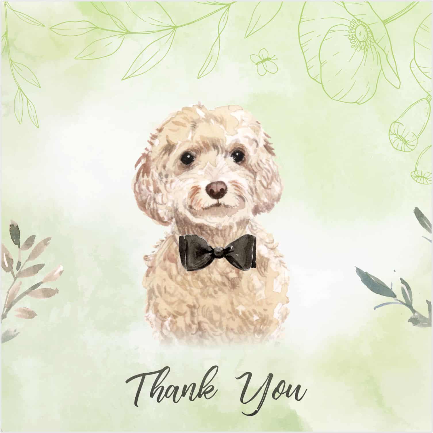 free printable thank you cards with dogs