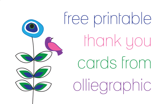 Free Download} Olliegraphic Thank You Cards