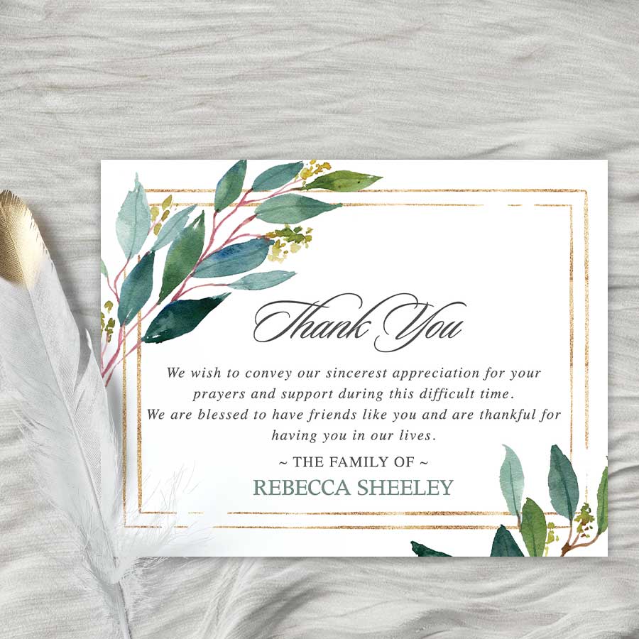 free printable thank you for your sympathy cards
