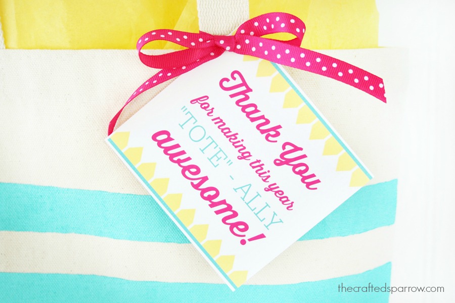 free printable thank you gift tags for teachers