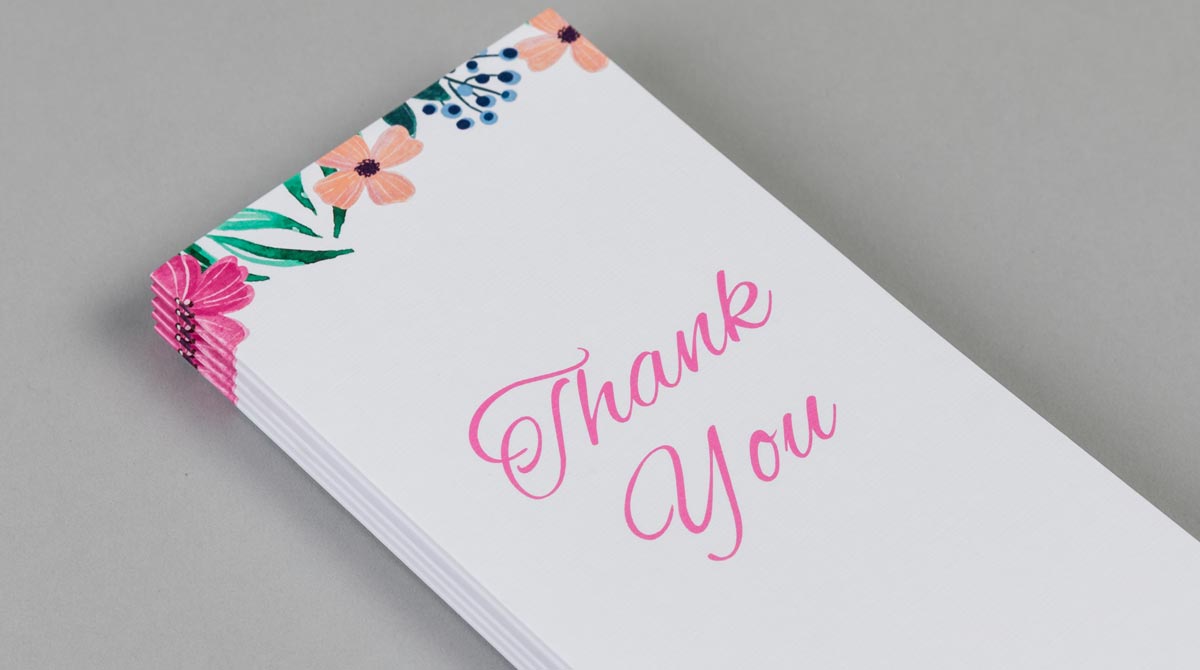 Folded Thank You Cards | Thank You Card Printing | Wedding Stationery